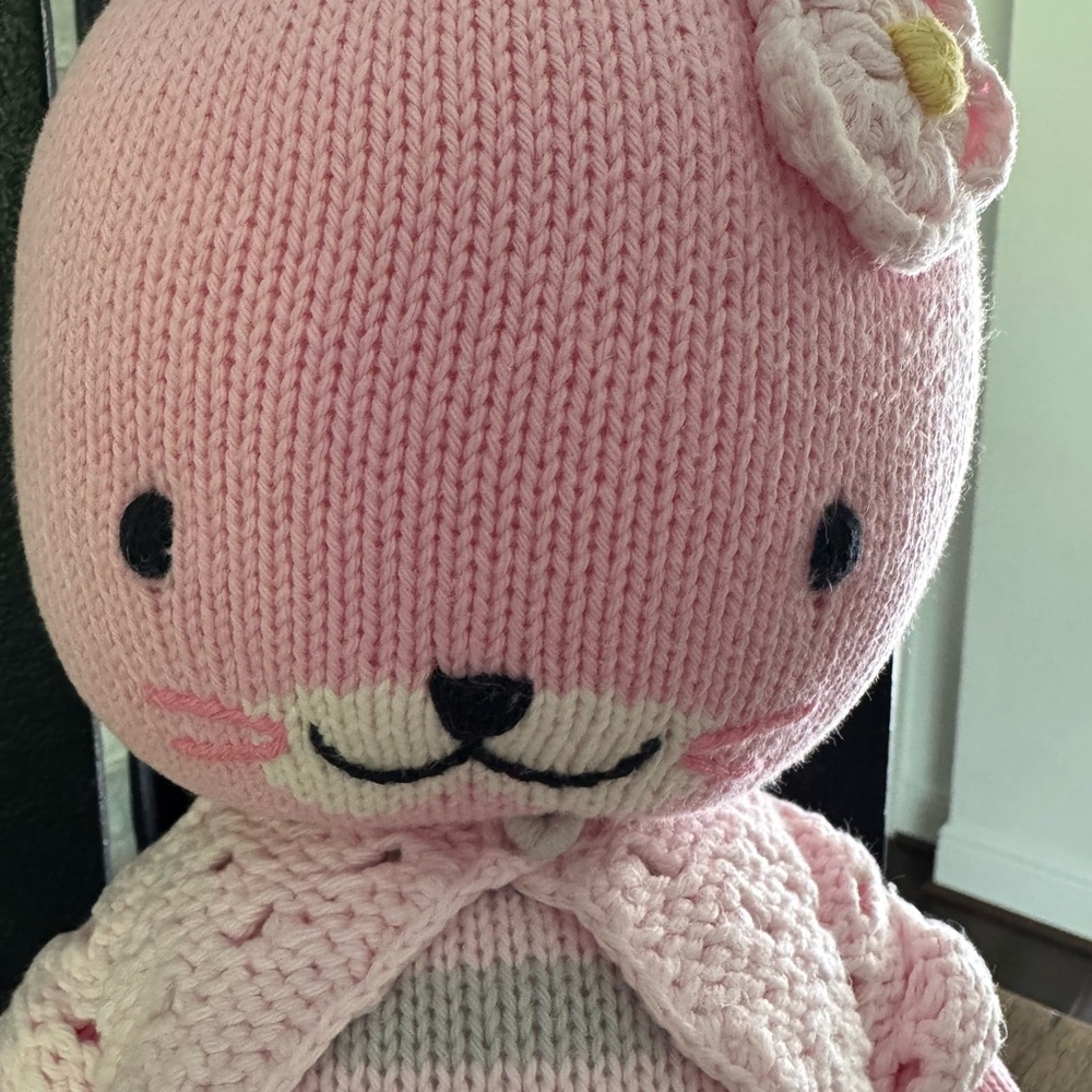 Cuddle + Kind 20” Large Chloe the Bunny Knitted Plush - Picture 4 of 10
